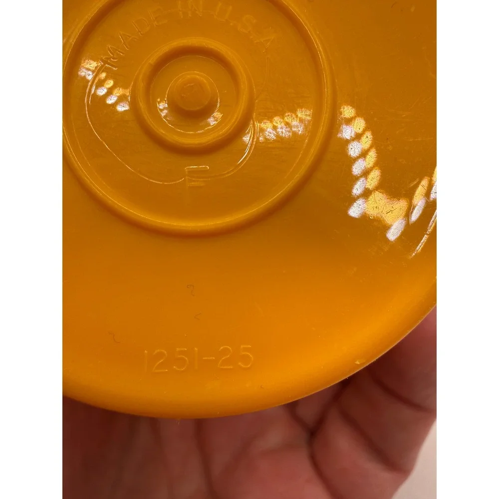 Vintage Tupperware Harvest Orange Tumbler Cup 1251-25 Made in USA Retro 8oz